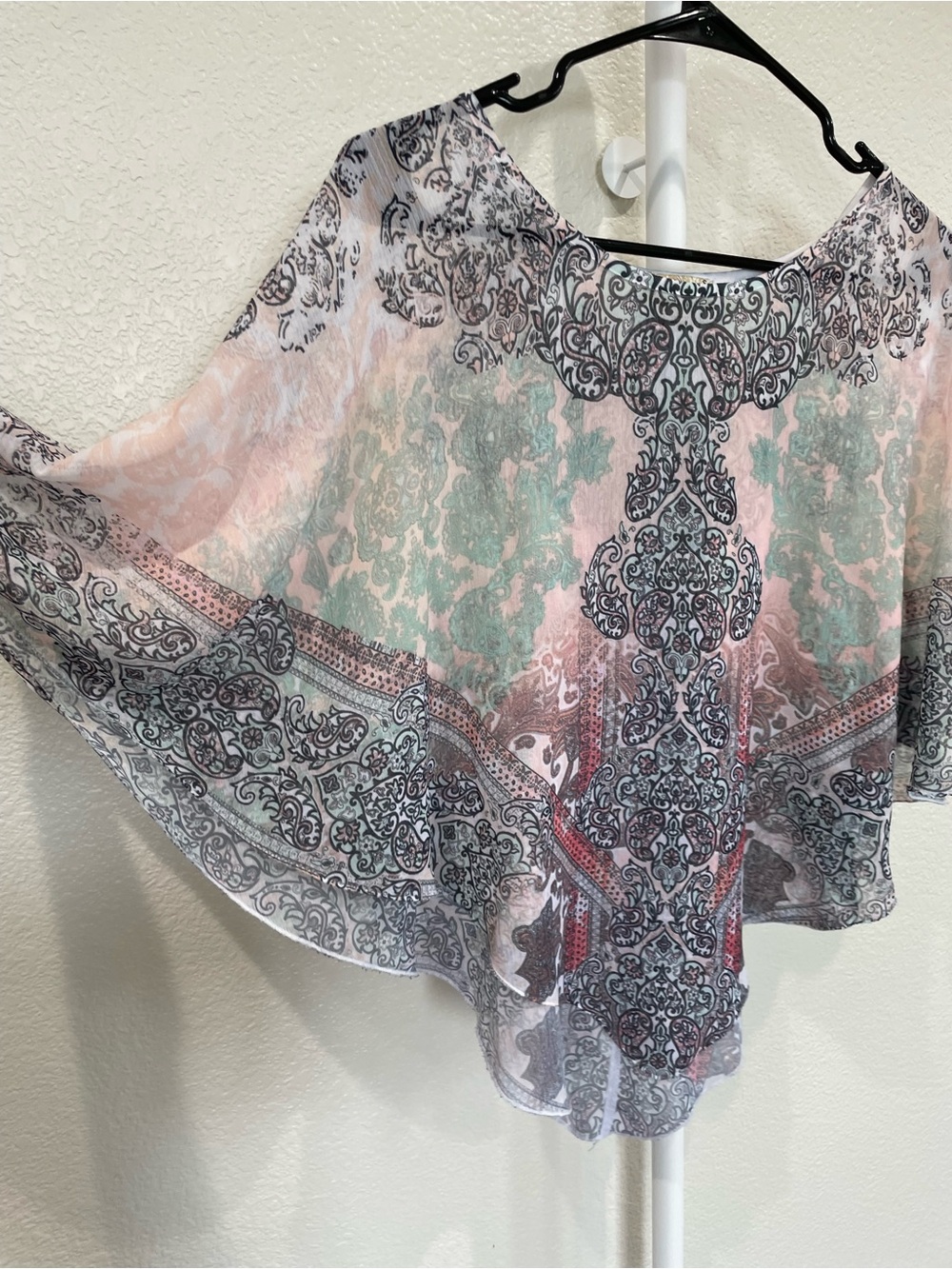 Live and Let Live Sheer Shrug Poncho Small - Picture 2 of 5